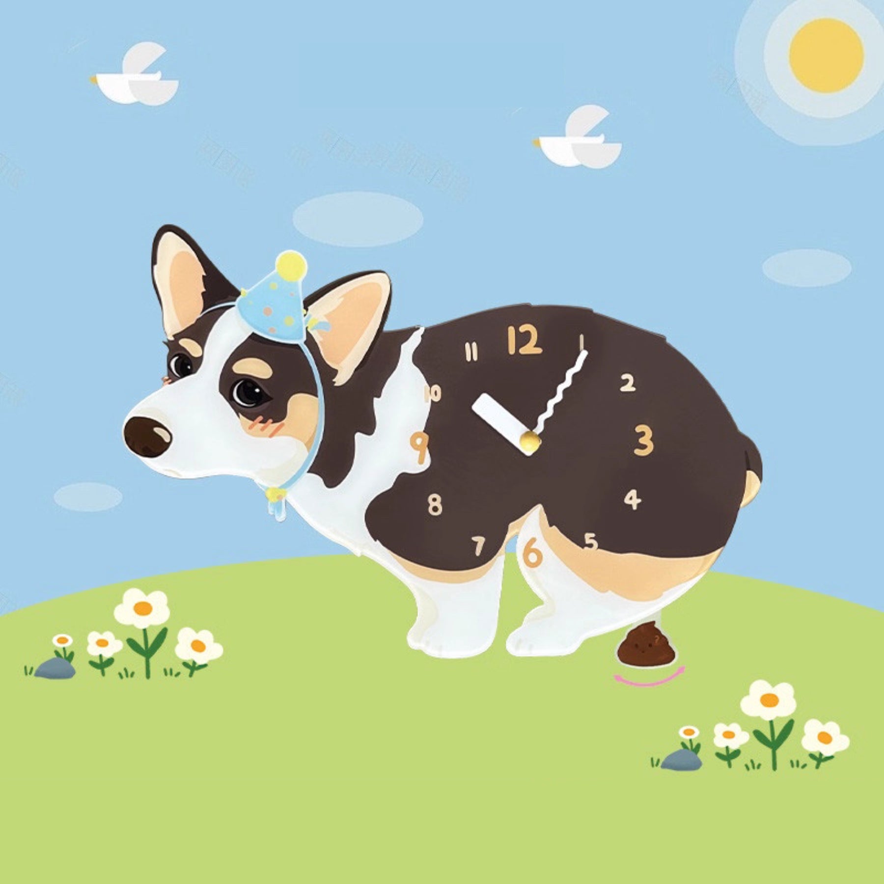 Corgi Dog Brown Clock – Clawk Collection